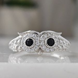 Owl Ring, 925 Sterling Silver Charmed Aroma Size 7 Valentines